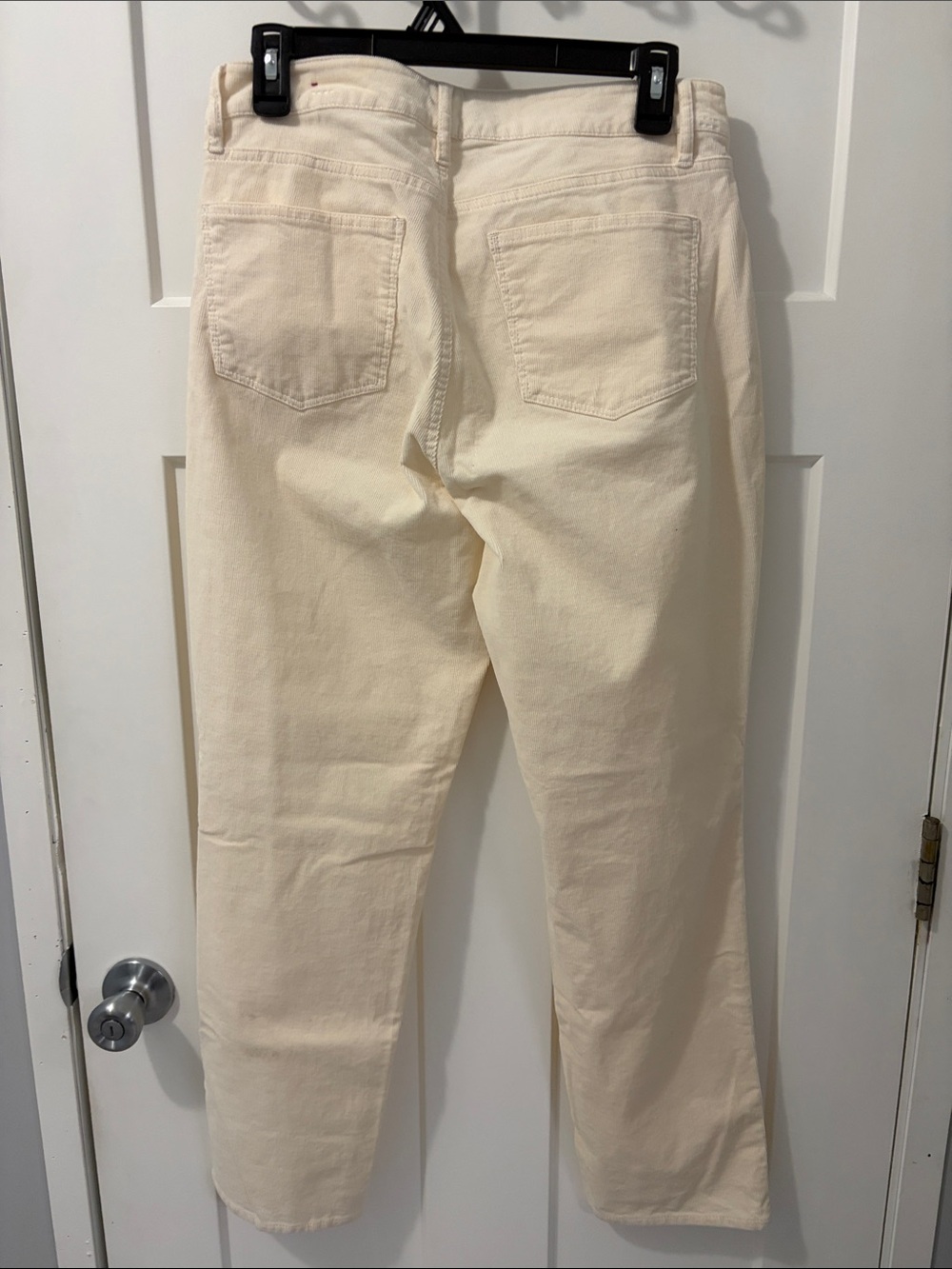Talbots Cream Straight-Leg Corduroy High Rise Pants - Women's - Picture 4 of 5